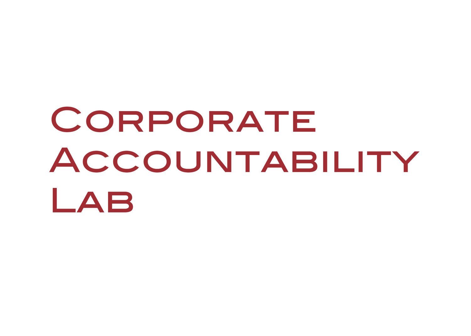 Corporate Accountability Lab